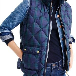 J.Crew Plaid Quilted Vest